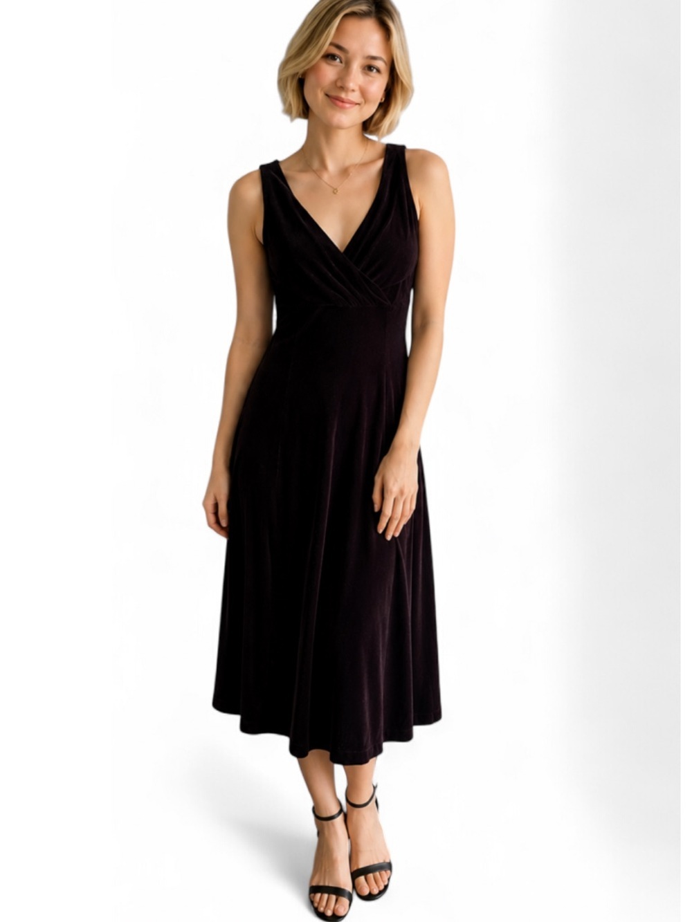 Evan Picone size 12 vintage velvet dress.